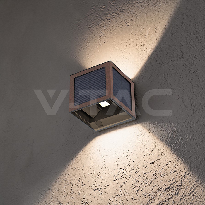 2.25W LED Solar Wall Light 3in1 Corten Body IP65 PIR Sensor img 12