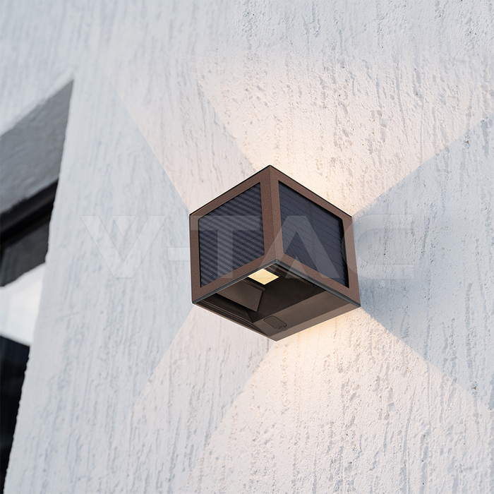 2.25W LED Solar Wall Light 3in1 Corten Body IP65 PIR Sensor img 13
