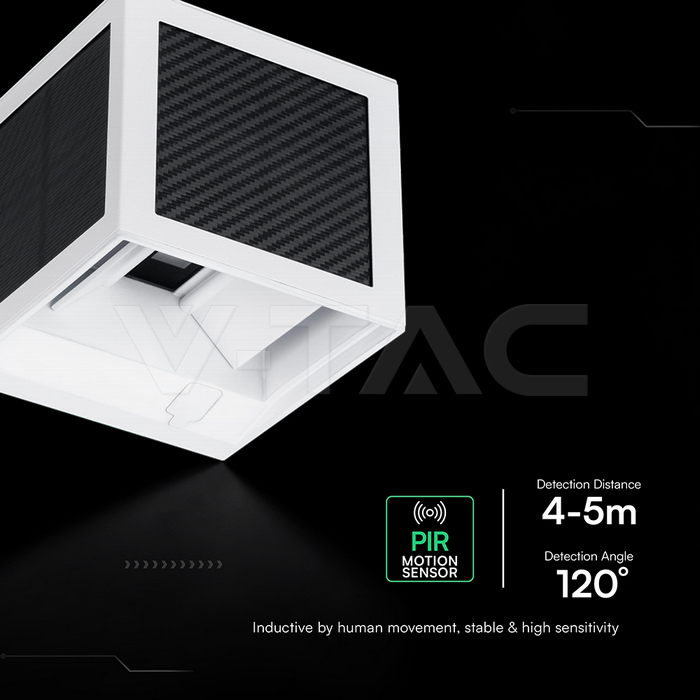 2.25W LED Solar Wall Light 3in1 White Body IP65 PIR Sensor img 10