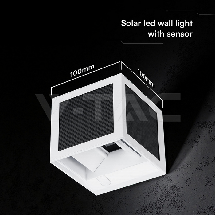 2.25W LED Solar Wall Light 3in1 White Body IP65 PIR Sensor img 11