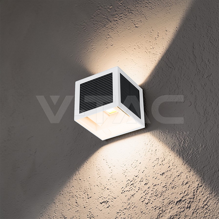 2.25W LED Solar Wall Light 3in1 White Body IP65 PIR Sensor img 12