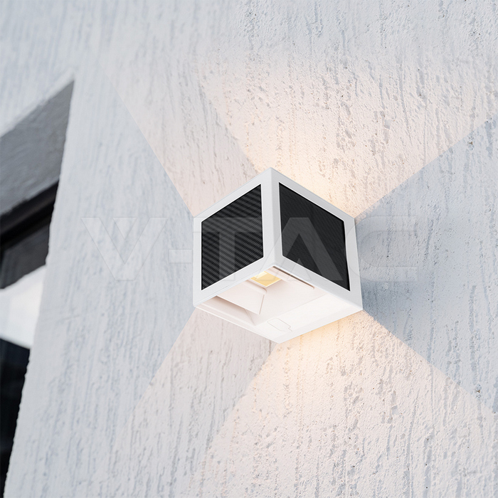 2.25W LED Solar Wall Light 3in1 White Body IP65 PIR Sensor img 13