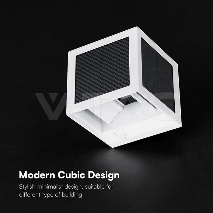 2.25W LED Solar Wall Light 3in1 White Body IP65 PIR Sensor img 1