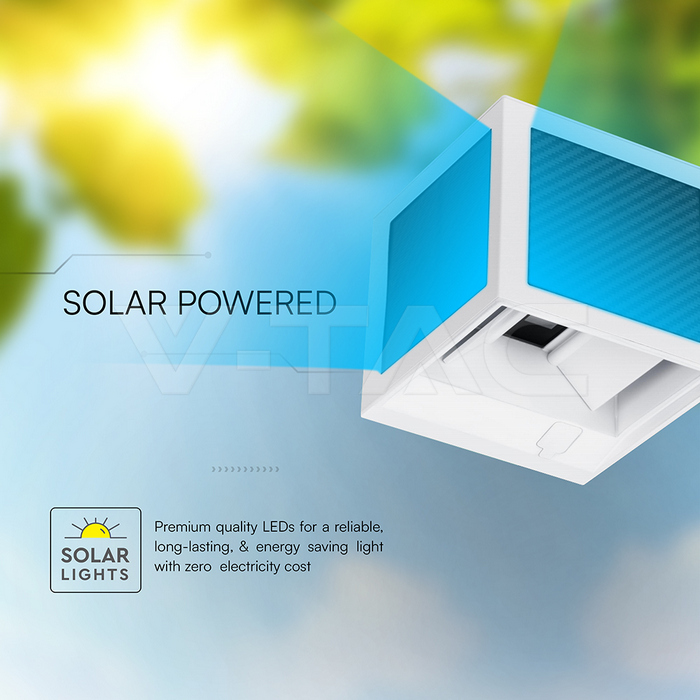 2.25W LED Solar Wall Light 3in1 White Body IP65 PIR Sensor img 6