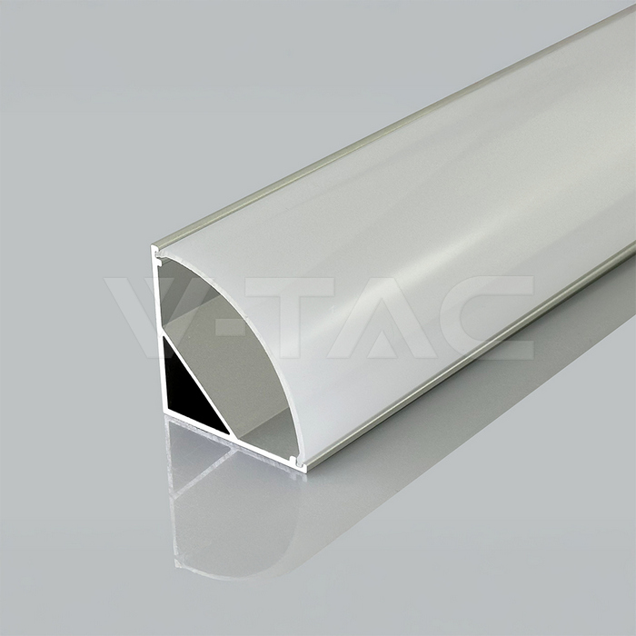 LED Strip Mounting Kit With Diffuser Corner 2000*30*30mm