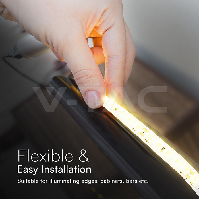 LED Strip SMD2835 - 120 LEDs 3000K IP20 8W/M 20M Roll img 4