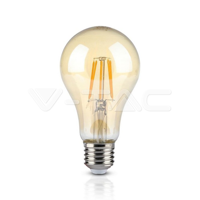 LED Lampadina SAMSUNG Chip Filamento 4W E27 A60 Amber Cover 2200K