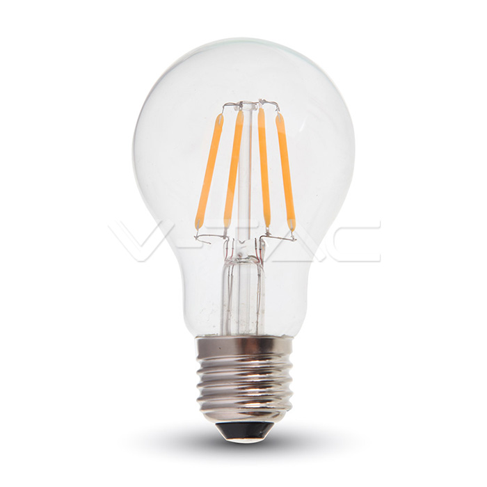 LED Lampadina SAMSUNG Chip Filamento 6W E27 A60 Clear Cover 2700K