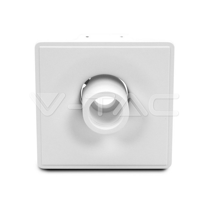 GU10 Fitting Gesso Designer Ceiling Movable White Bottom Quadrato