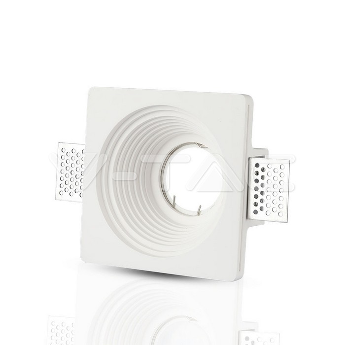GU10 Fitting Gesso White Recessed Light Rotondo