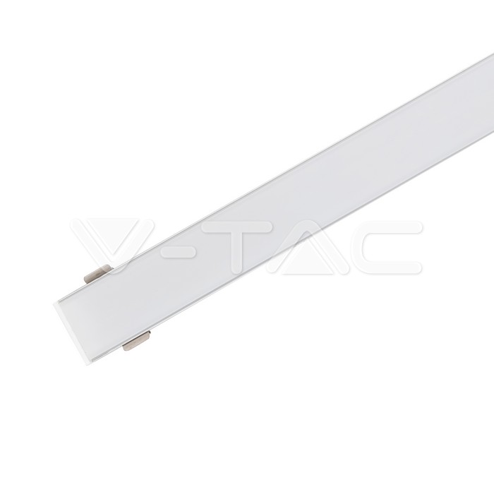 Kit di montaggio per strisce LED in alluminio con diffusore Opaco 2000 x 23,5 x 10 mm