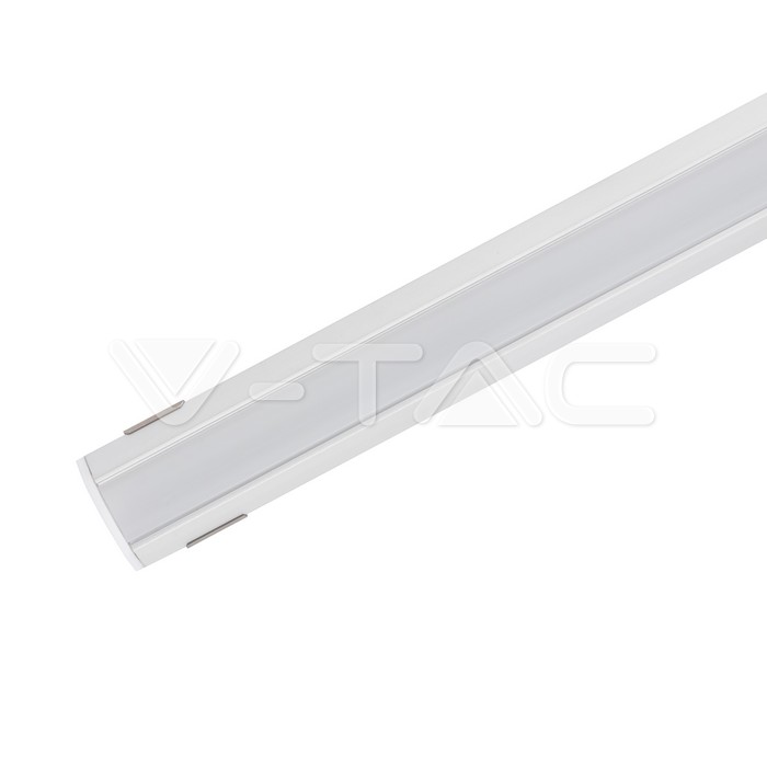 Kit di montaggio per strisce LED in alluminio con diffusore Opaco 2000 x 19 x 19 mm