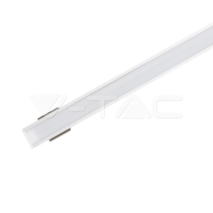 Kit di montaggio per strisce LED in alluminio con diffusore Opaco 2000 x 17,4 x 12,1 mm