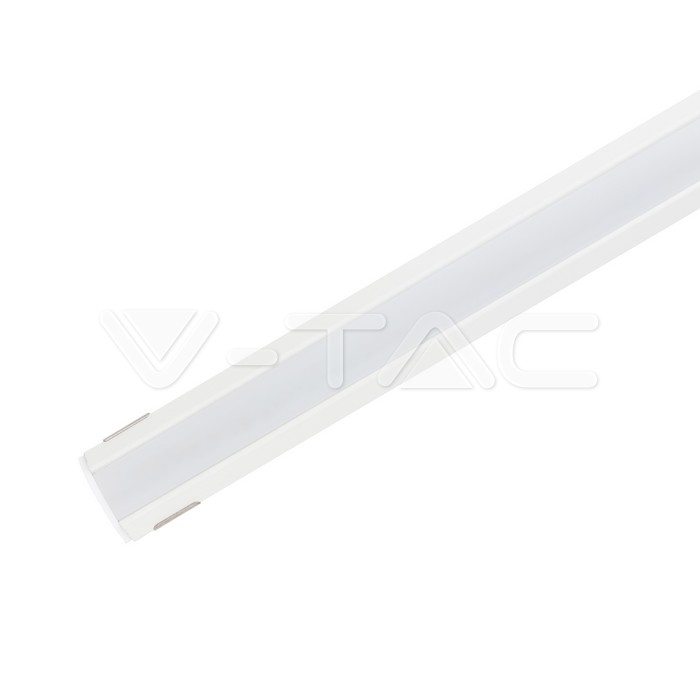 Kit di montaggio per strisce LED in alluminio con diffusore Bianco 2000 x 19 x 19 mm