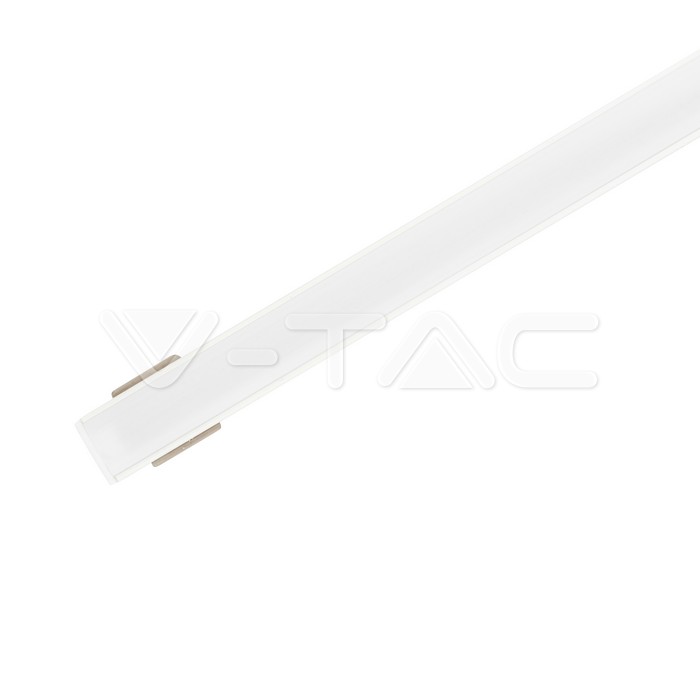 Kit di montaggio per strisce LED in alluminio con diffusore Bianco 2000 x 17,4 x 7 mm