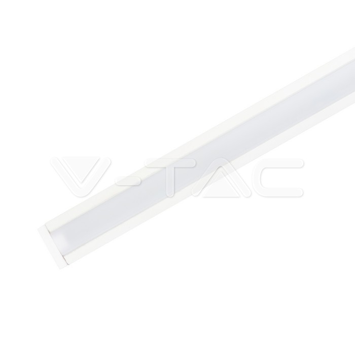 Kit di montaggio per strisce LED in alluminio con diffusore Bianco 2000 x 24,7 x 7 mm