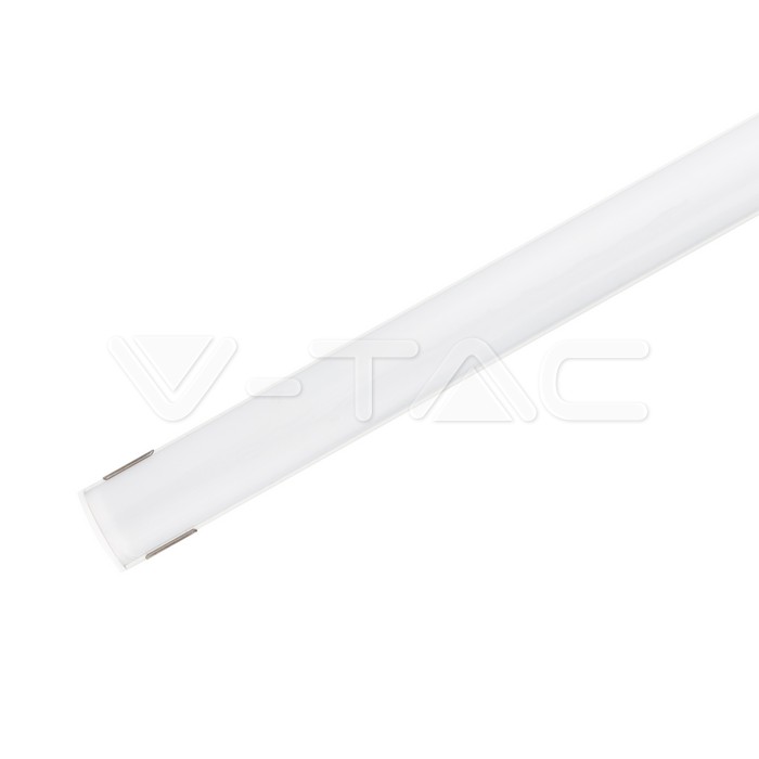 Kit di montaggio per strisce LED in alluminio con diffusore Bianco 2000 x 15,8 x 15,8 mm