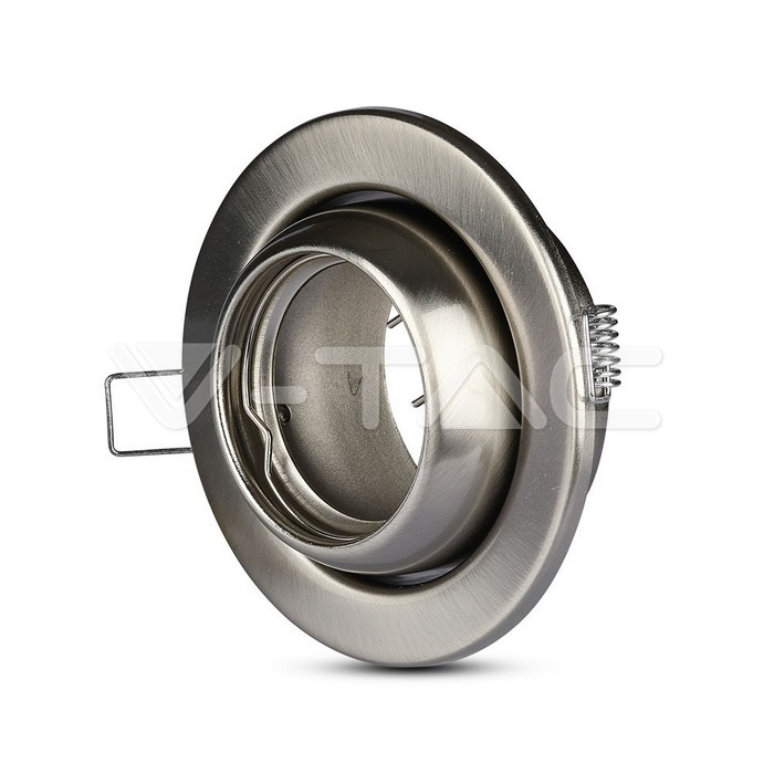 GU10 Corpo Rotondo Cambio Angolo Satin Nickel