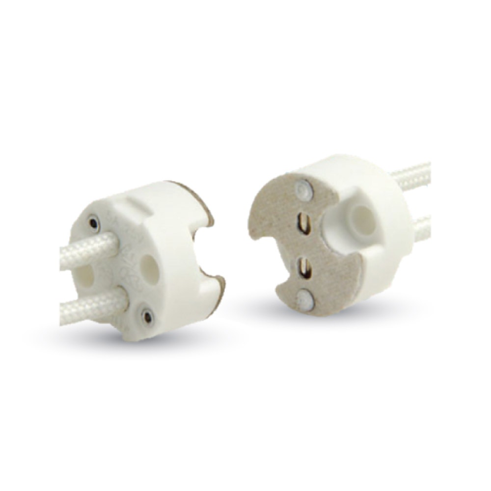MR16 Attacco Ceramica, dotato di cavo rivestito in silicone 5 pz