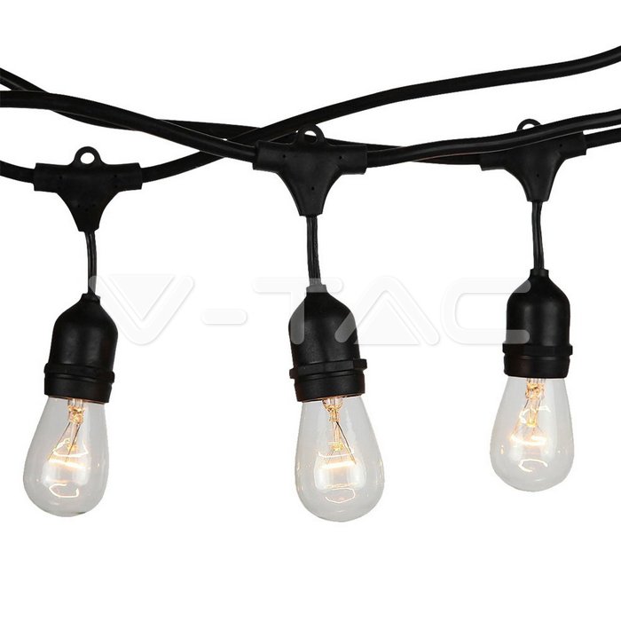 String Light Catenaria con attacco Euro & connettore stagno 15 metri 