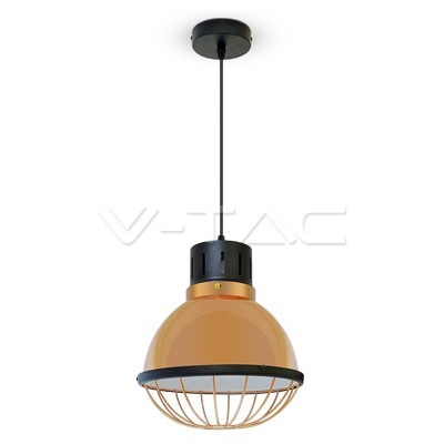 Lampadario con Portalampada Rame Gabbia __250
