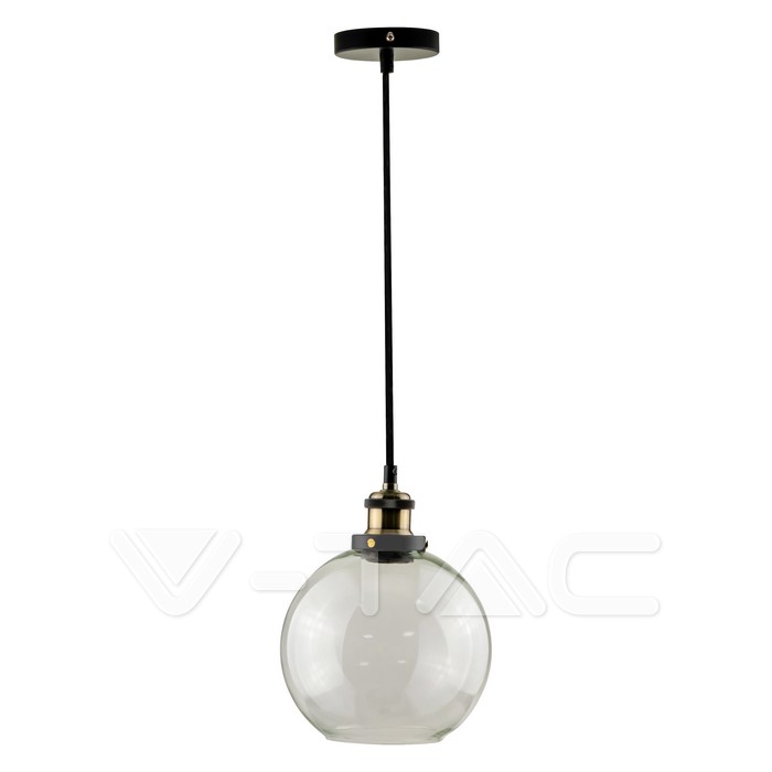 Vintage Glass Pendant Light Transparent Rotonda __200