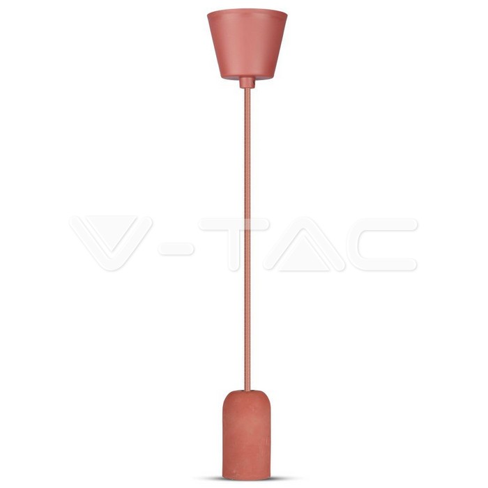 Lampadario con Portalampada Calcestruzzo Rosso