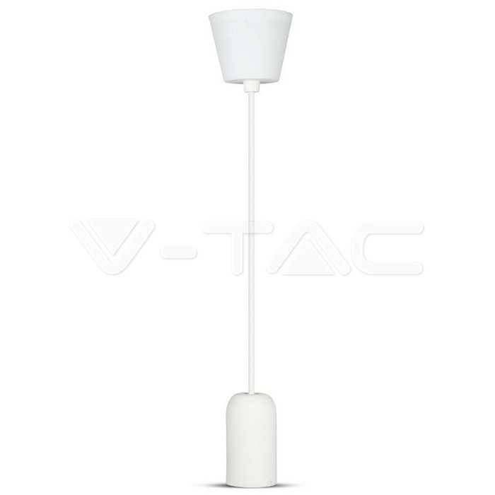 Lampadario con Portalampada Calcestruzzo Bianco