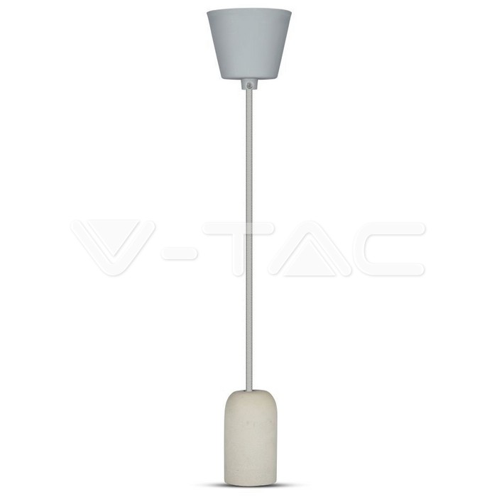 Lampadario con Portalampada Calcestruzzo Grigio chiaro