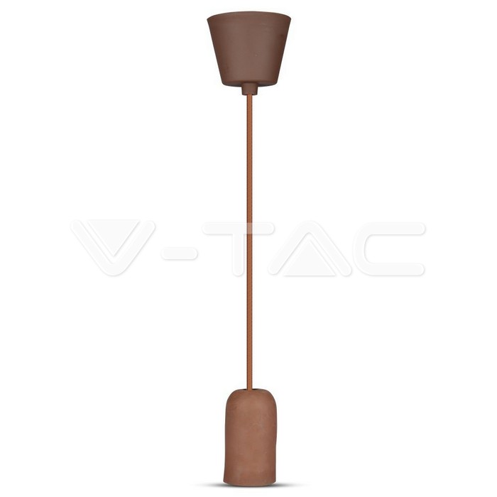 Lampadario con Portalampada Calcestruzzo Marrone chiaro