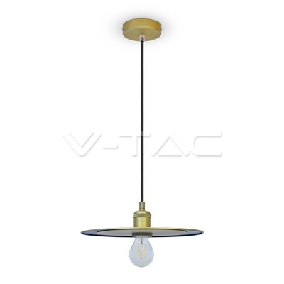 Lampadario in metallo con Portalampada Oro Satinato