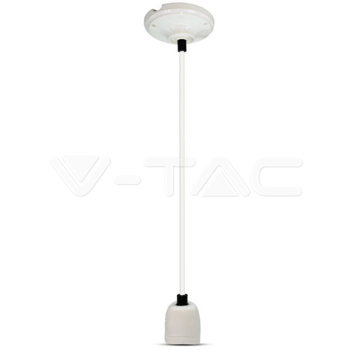 Lampadario con Portalampada Porcellana Bianco