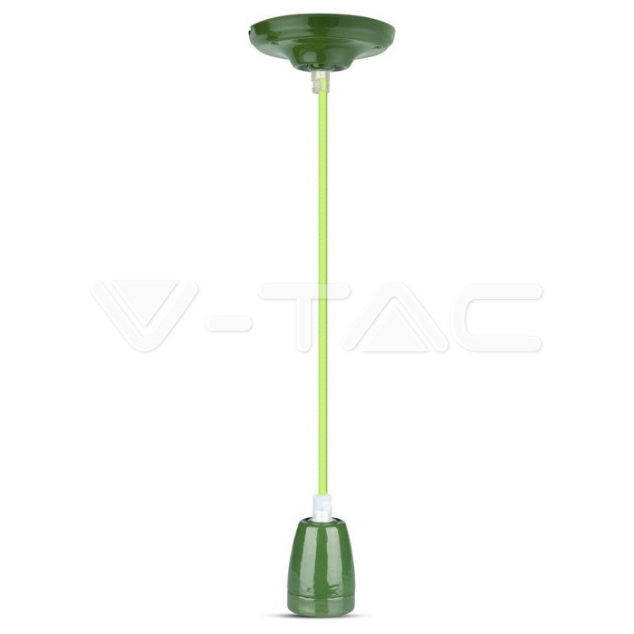 Lampadario con Portalampada Porcellana Verde