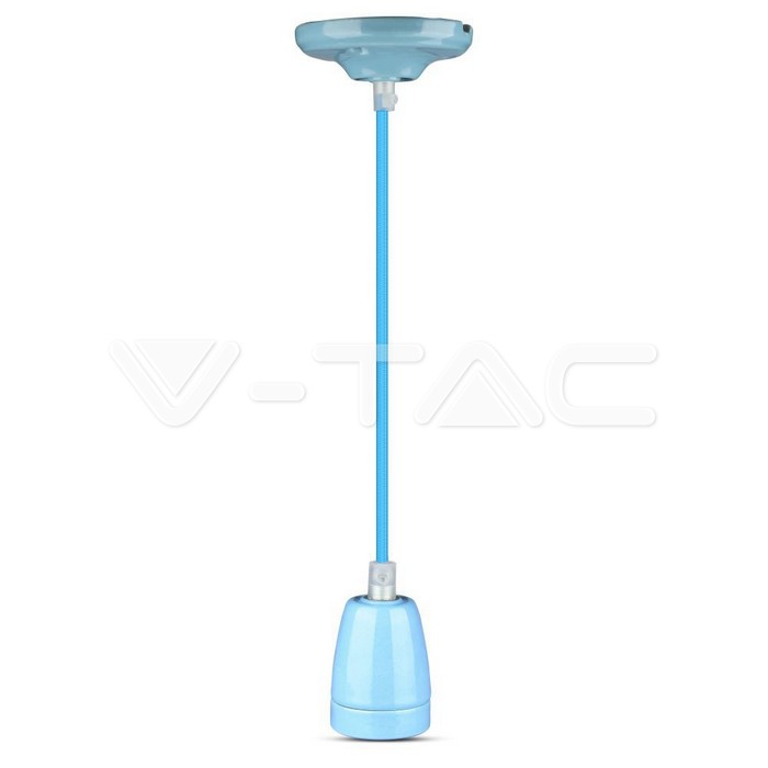 Lampadario con Portalampada Porcellana Blu