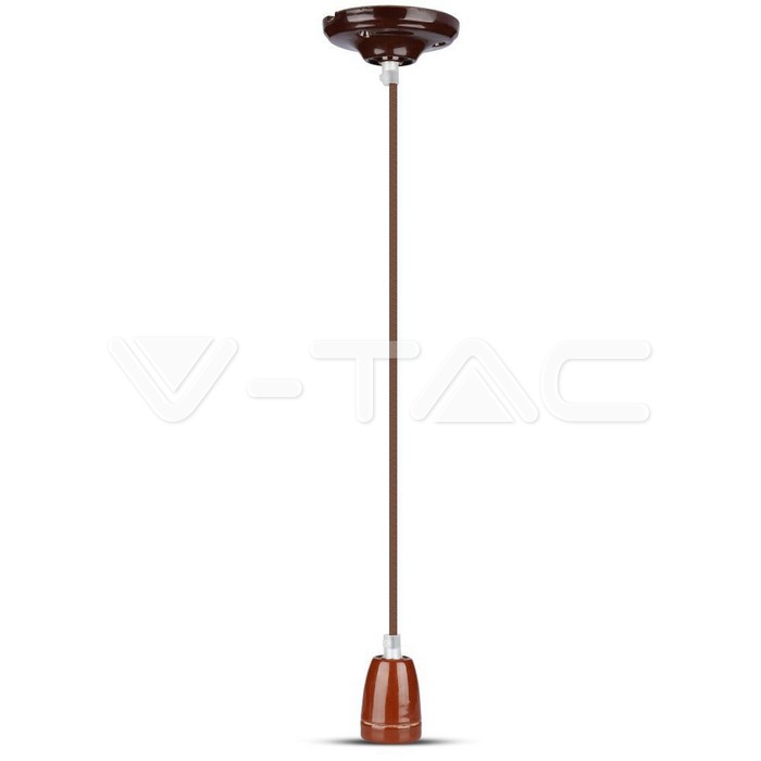 Lampadario con Portalampada Porcellana Marrone