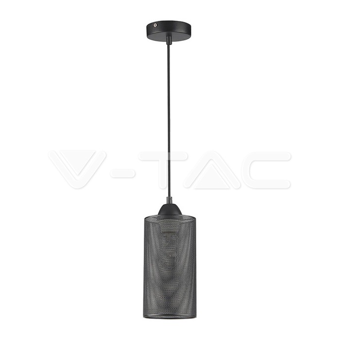 Lampadario con Portalampada Matt Nero