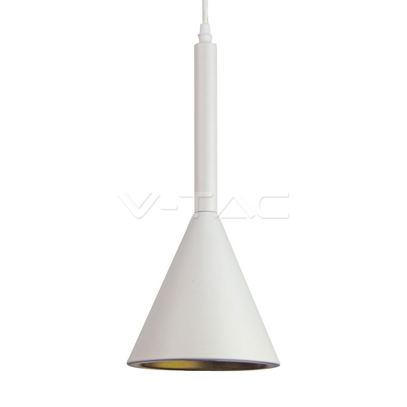 Lampadario con Portalampada Doppio Alluminio Bianco