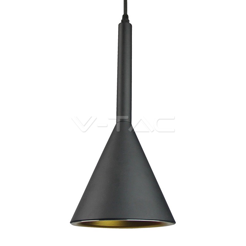 Lampadario con Portalampada Doppio Alluminio Nero