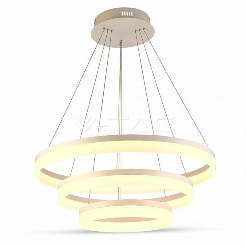 80W Soft Light Chandelier Slim 3 Ring Dimmable 3000K