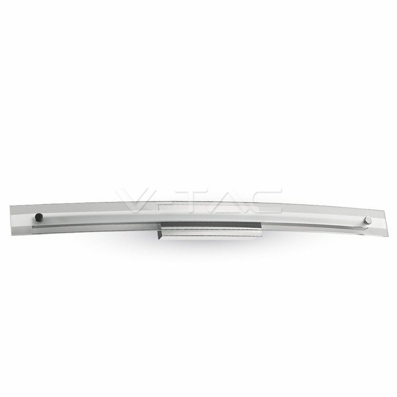 18W LED Lampada da parete Curva Design Vetro Cromo Bianco naturale
