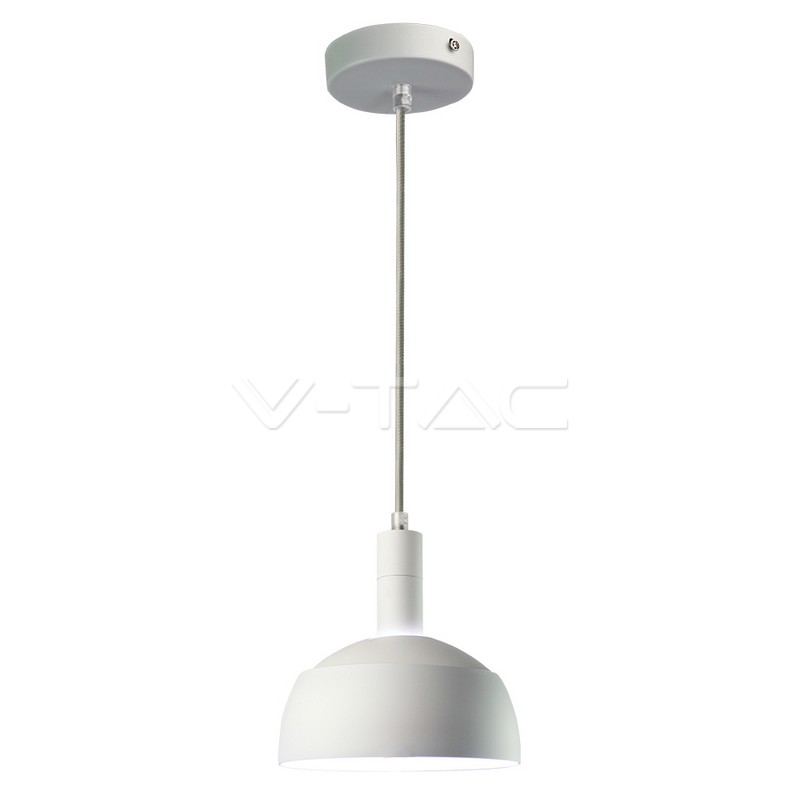 Pendente in alluminio + plastica E14 corpo Bianco