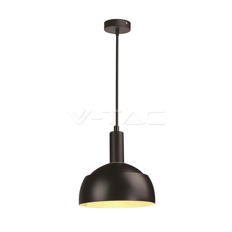 Pendente in alluminio + plastica E14 corpo Nero