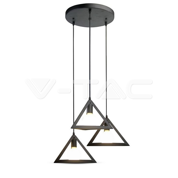 Pendente Trio Geometrico Nero E27