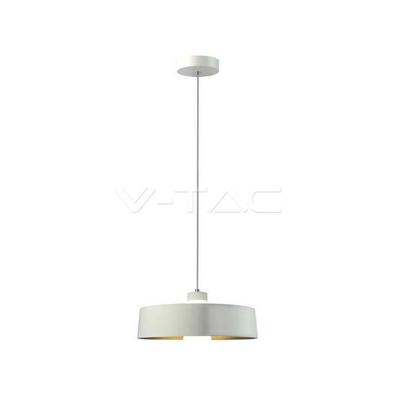 7W LED Lampadario (Acrylico) White Lamp Shade 340 Bianco Naturale