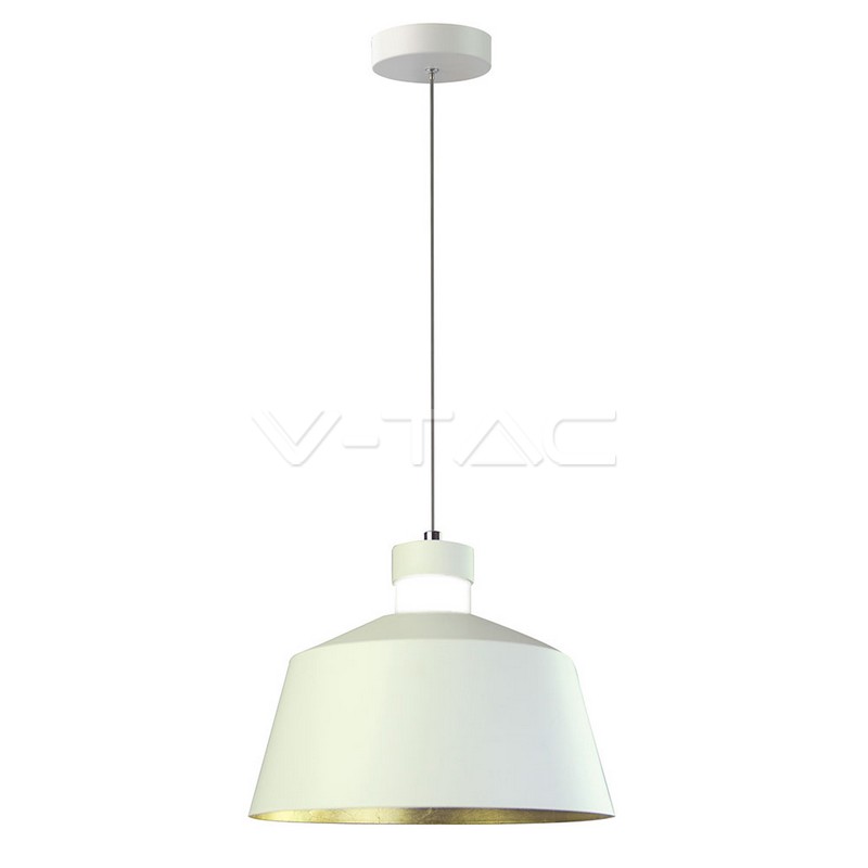 7W LED Lampadario (Acrylico) White Lamp Shade 250 Bianco Caldo