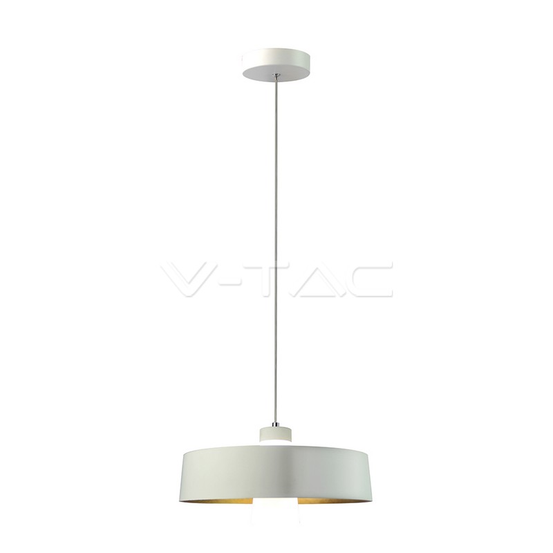 7W LED Lampadario (Acrylico) White Lamp Shade 340 Bianco Caldo