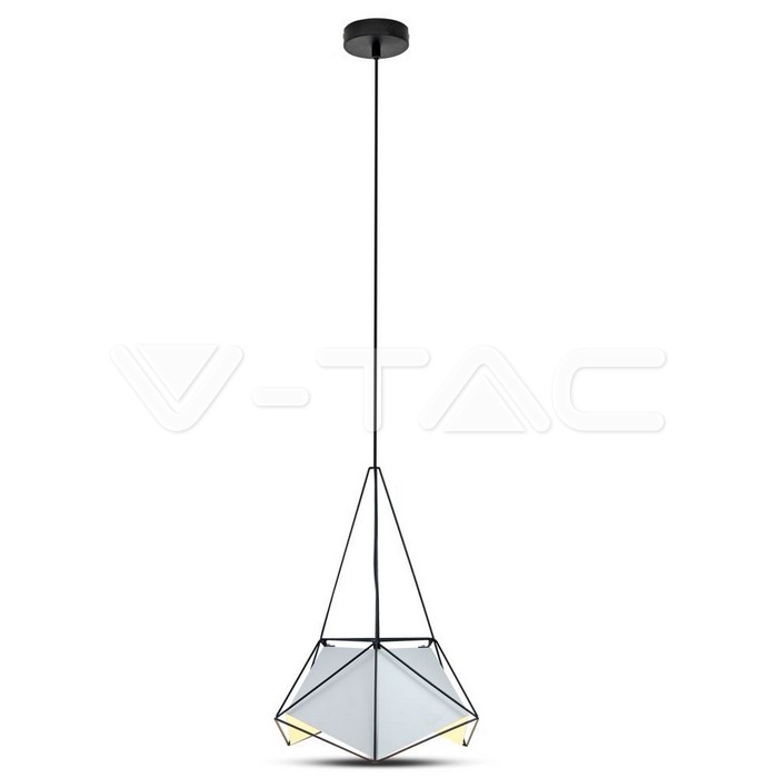 Pendente Light Basics Net Prism White Lampshade
