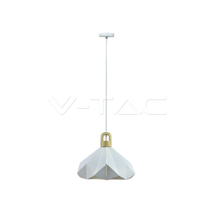 Pendant Light Pastel Wooden Prism White 320*270mm
