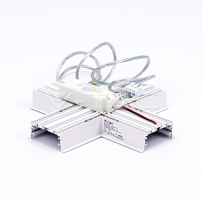 16W X Shape Connettore Downside for Hanging Corpo Bianco4000K img 1
