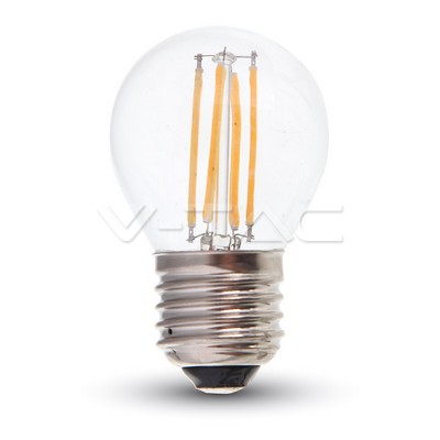 Lampadina LED filamento E27 4W G45 Bianco freddo